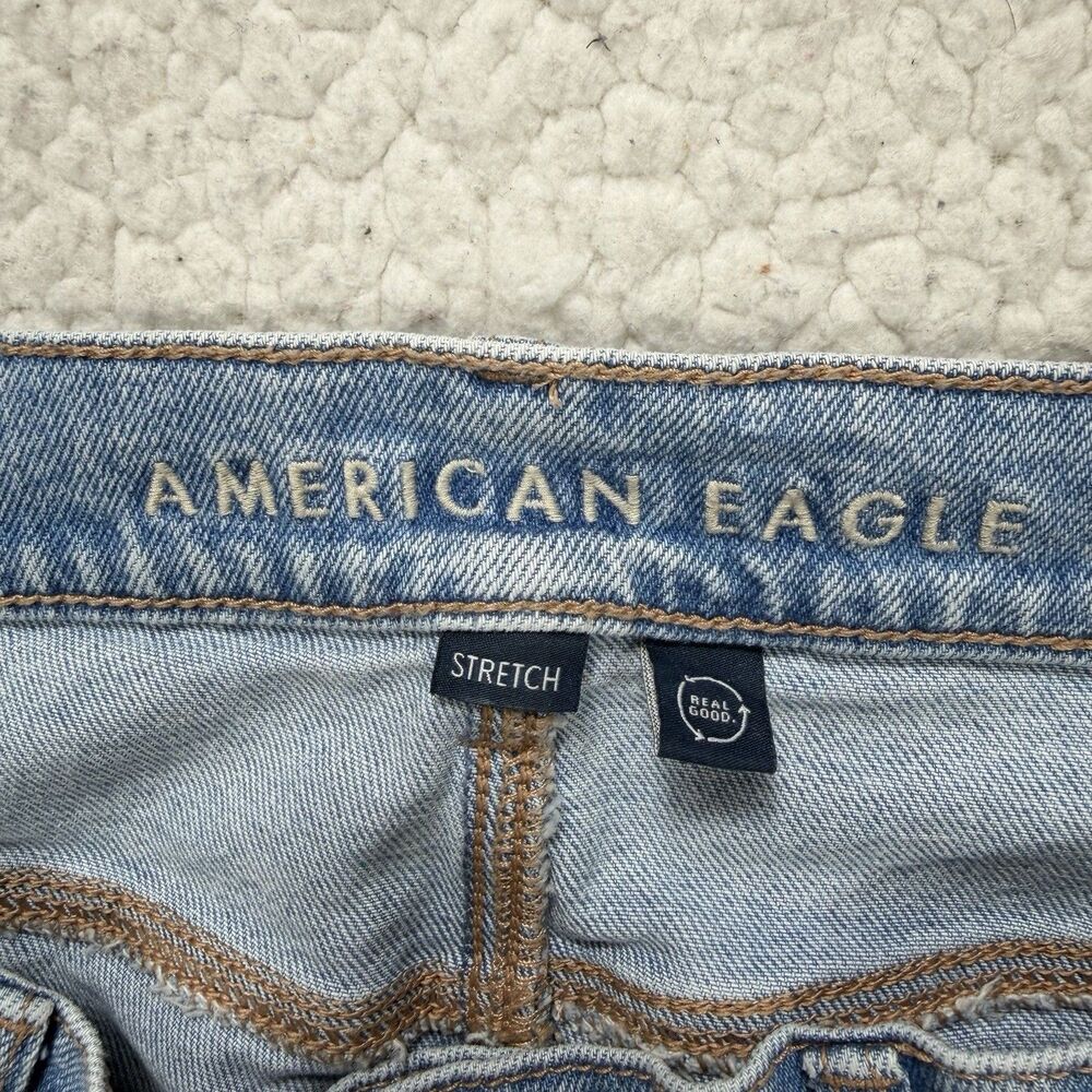 American Eagle Super High Rise Straight Jeans Women’s 10 (32x29.5) Y2K Grunge - Picture 6 of 12